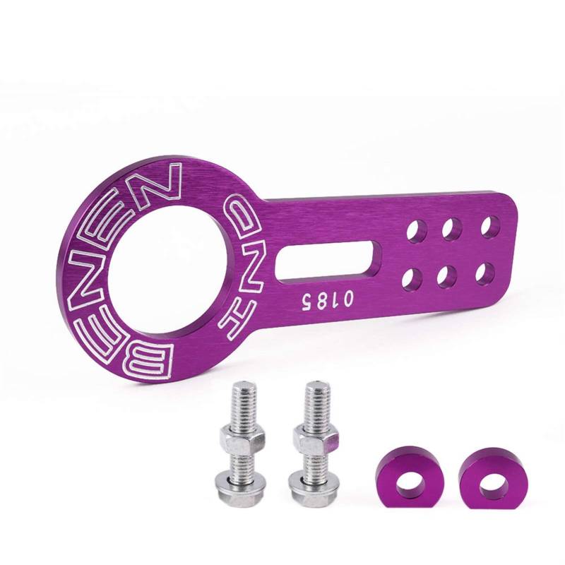 Abschleppstange,Abschlepphaken Aluminiumauto-Front-Tow-Haken-Fit Für Auto-Auto-Anhänger-Ring-Stil Eloxiert Bunt(Purple) von YDFJKKL