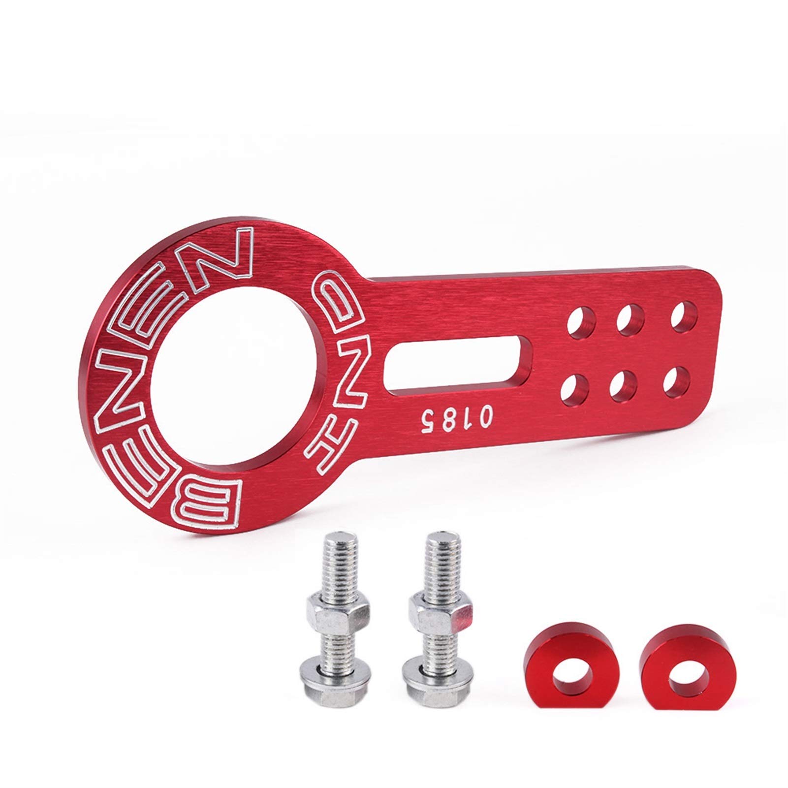 Abschleppstange,Abschlepphaken Aluminiumauto-Front-Tow-Haken-Fit Für Auto-Auto-Anhänger-Ring-Stil Eloxiert Bunt(Red) von YDFJKKL