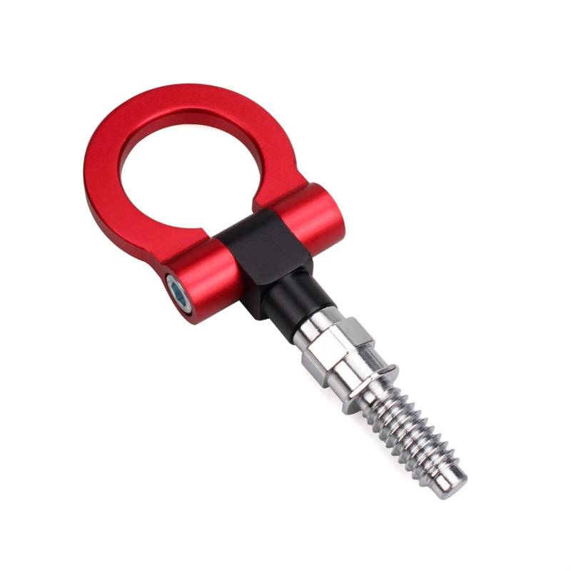 Abschleppstange,Abschlepphaken Racing Front Tow Hook Tow Bar Auto Trailer Ring Passend for BMW E Series/1 Series/3Series/X5/X6/Europäisches Auto(Red) von YDFJKKL