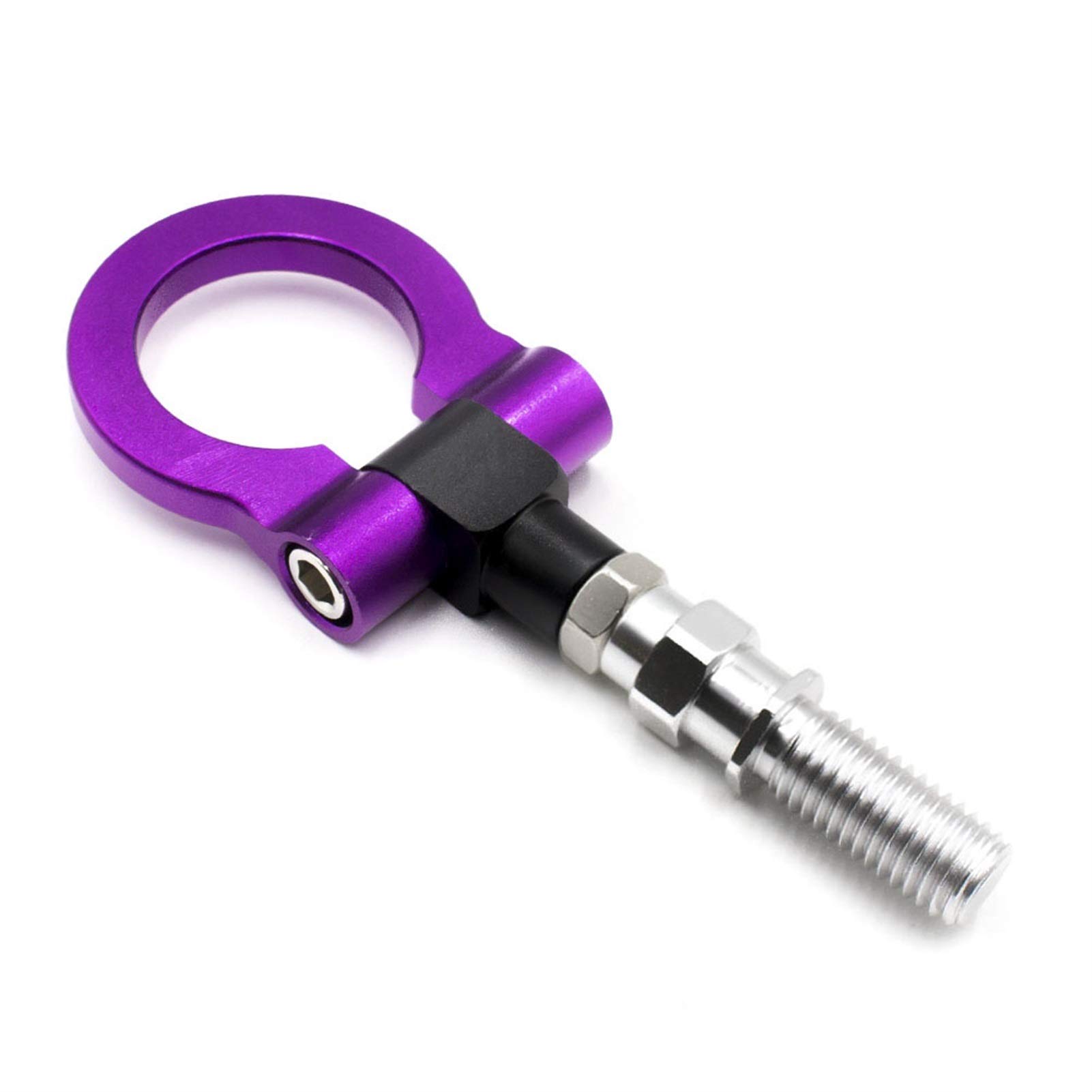 Abschleppstange,Abschlepphaken Racing Tow Towing Hook Auto Anhänger Ring Universal Tow Hook Towing Bars Set für Auto(Purple) von YDFJKKL