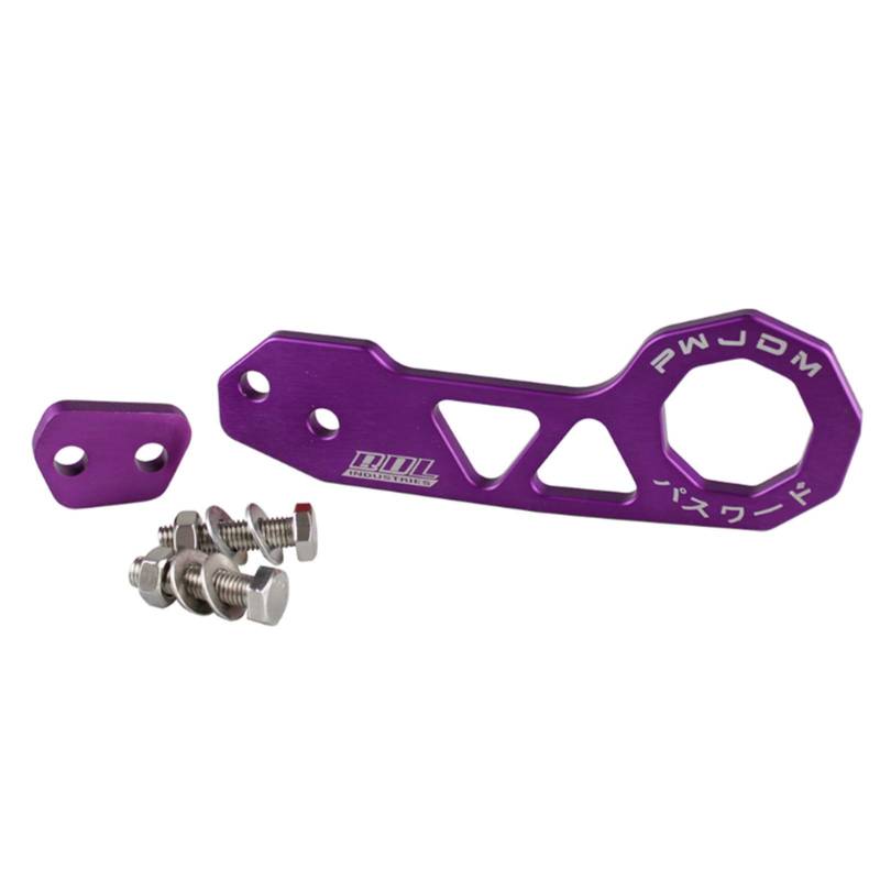 Abschleppstange,Abschlepphaken Universal-Aluminiumauto-Hinterkopfhaken-Set Passend Für Den Meisten Auto-Auto-Anhängerring(Purple) von YDFJKKL