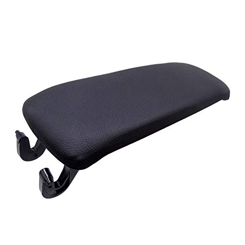 Armlehne Auto,Mittelarmlehne 1 Stück Lederauto Armlehne Latch Cover für for A6 C5 1998-2005 Center Console Arm Rest Aufbewahrungsbox Deckel Cover Auto Zubehör(Black) von YDFJKKL