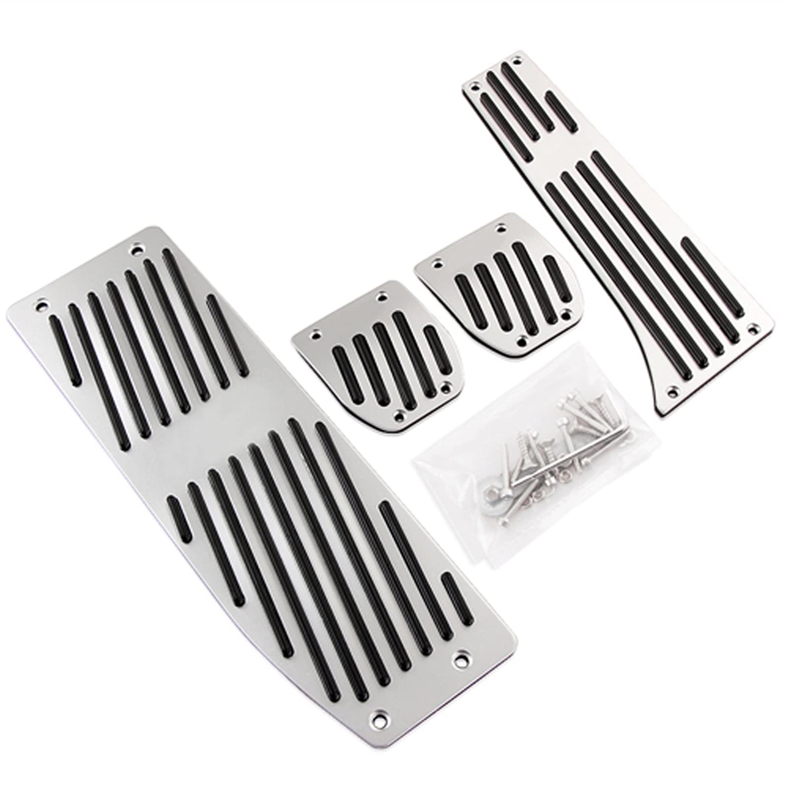 Pedalkappen,Autopedal Auto Styling Passend für BMW 1,3. Serie X1 E39 E46 E87 E90 E91 E92 Nicht-Bohrung rutschfester Gaspedal Gas Kraftstoff Bremsfußstütze Pedalpolster(Drill 4pcs for MT) von YDFJKKL