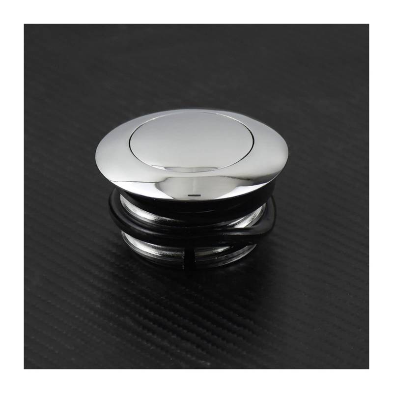 Tankdeckel,Motorrad Tankdeckel Motorrad schwarz/Chrom Popup Kraftstofftankdeckel rechte Hand Thread Reservoir Gaskappe Gebrauch für Harley 1982-2010 Dyna Softail Touring XL(Chrome Gas Cap) von YDFJKKL