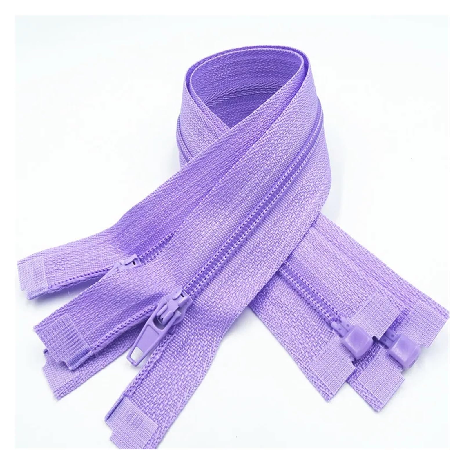 Öffnung des Reparaturverschlusses Reißverschluss, 5 Stück, offenes Ende, 20–60 cm, geeignet for den Nähprozess von Kleidungsstücken(Light Purple,25CM-5PCS) von YDHSIKK