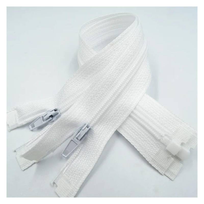 Öffnung des Reparaturverschlusses Reißverschluss, 5 Stück, offenes Ende, 20–60 cm, geeignet for den Nähprozess von Kleidungsstücken(White,25CM-5PCS) von YDHSIKK