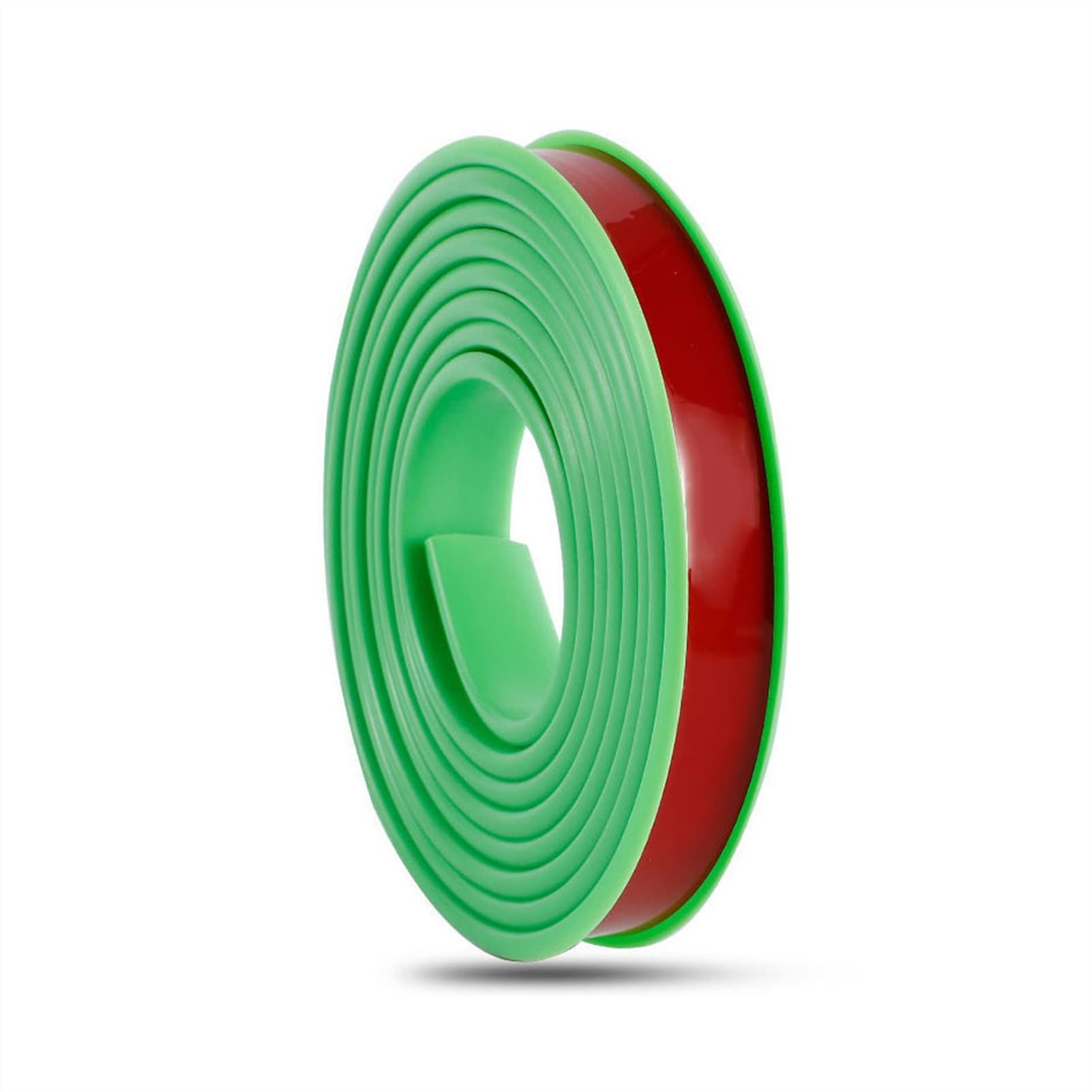 PVC-Viertelkreisverkleidung, U-förmiges, selbstklebendes Furnierkantenband, selbstklebendes, weiches TPE-Kantenband, flexible Möbelkantenverkleidung, Kantenstreifen for Holzplatten(Green,12mm) von YDHSIKK