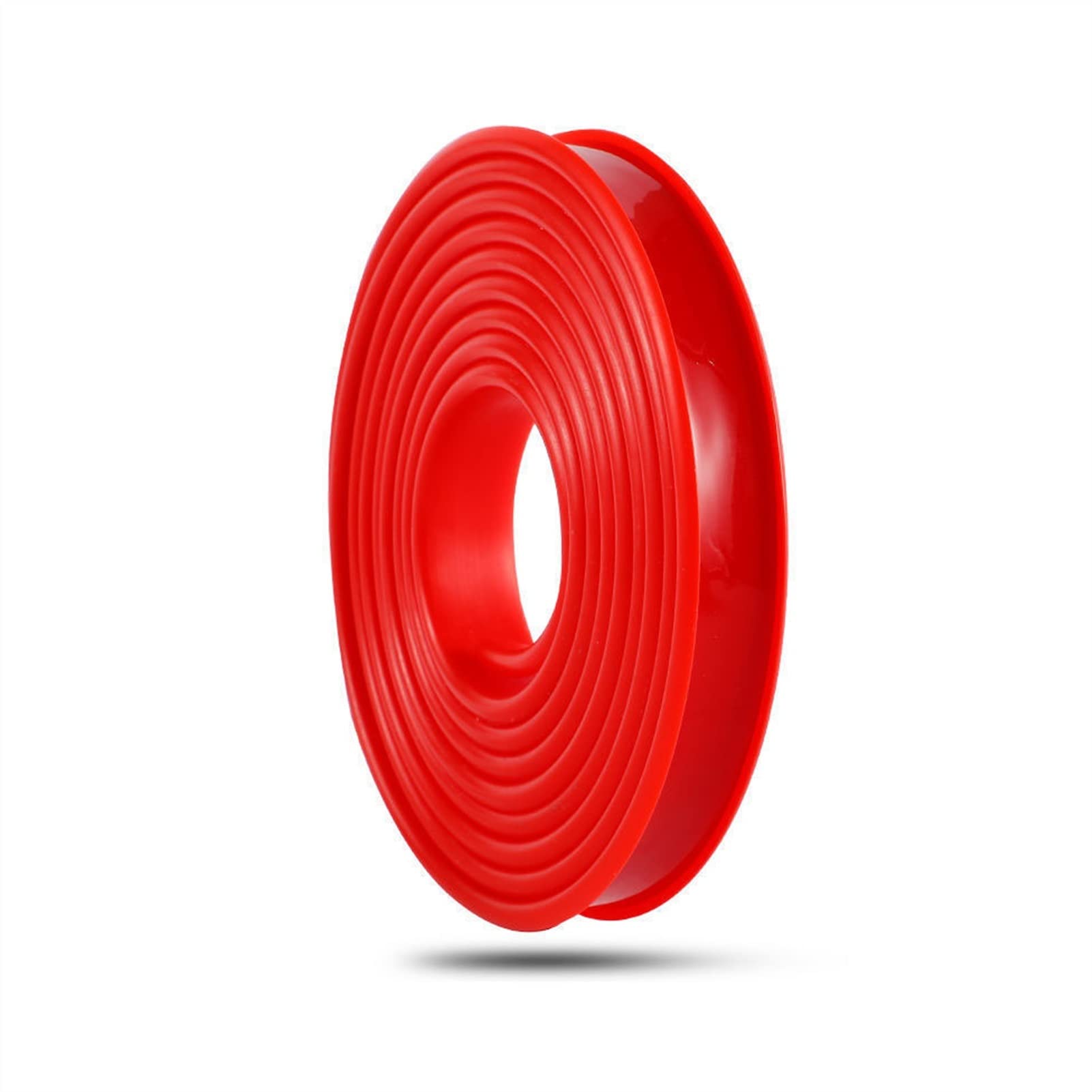 YDHSIKK PVC-Viertelkreisverkleidung, U-förmiges, selbstklebendes Furnierkantenband, selbstklebendes, weiches TPE-Kantenband, Flexible Möbelkantenverkleidung, Kantenstreifen for Holzplatten(Red,12mm) von YDHSIKK