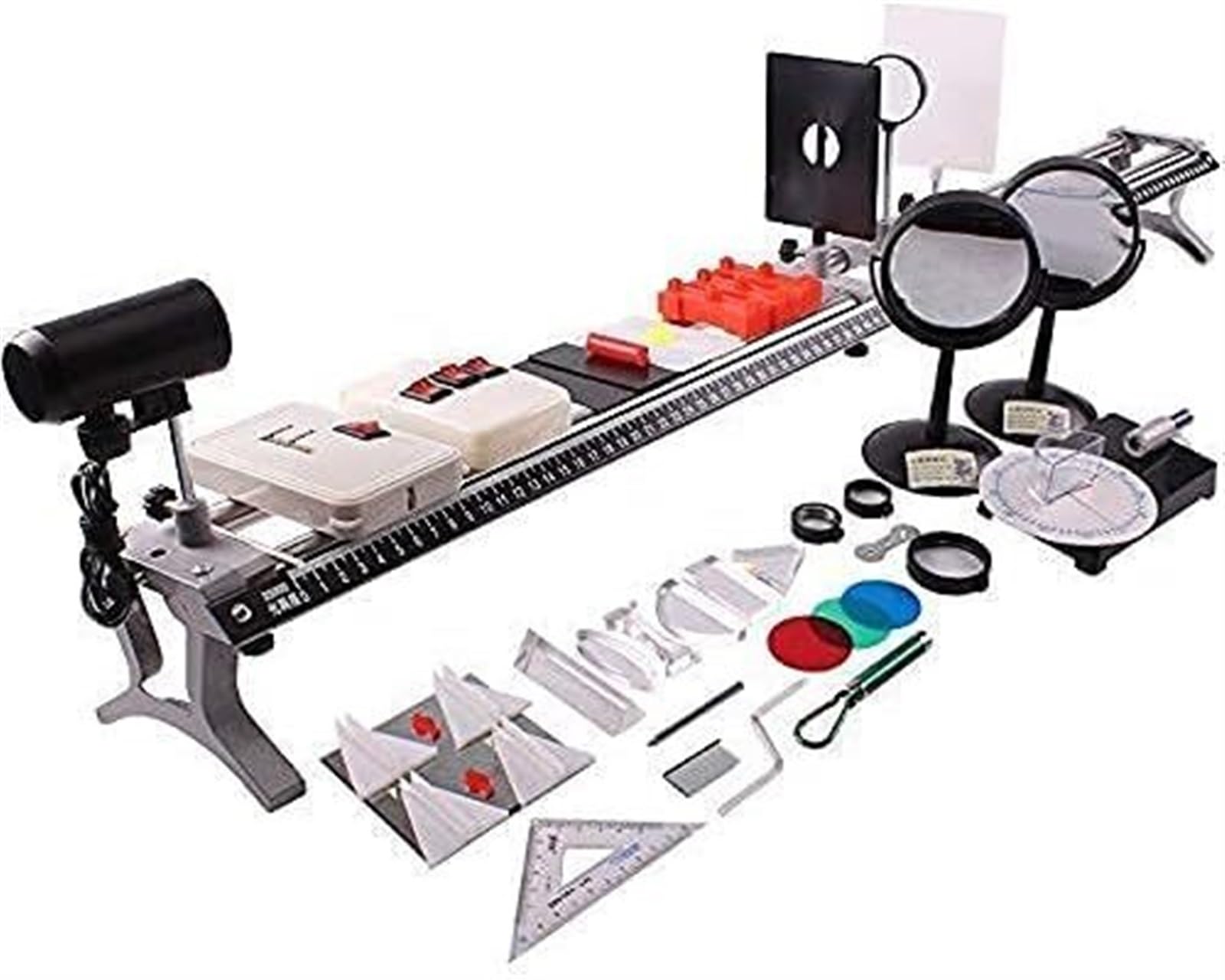 YDHSIKK Handwork Optics Learning Starter Kit Imaging Experiment Optical Bench Large Lens Device Demonstration Rule Set Instrument von YDHSIKK