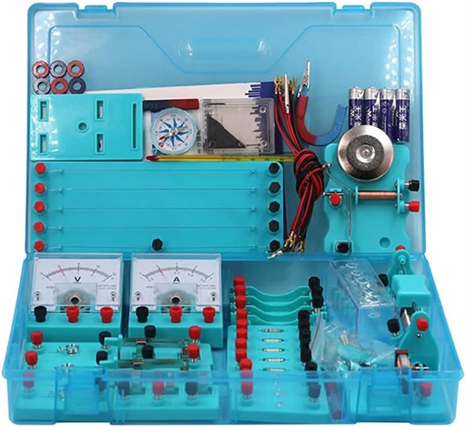 YDHSIKK Handwork Physik misst den Strom mit einem Amperemeter. Joulesches Gesetz-Experiment. Schiebe-Rheostat, der die Helligkeit Einer Glühbirne verändert. Magnetschwebebahn-Experiment von YDHSIKK