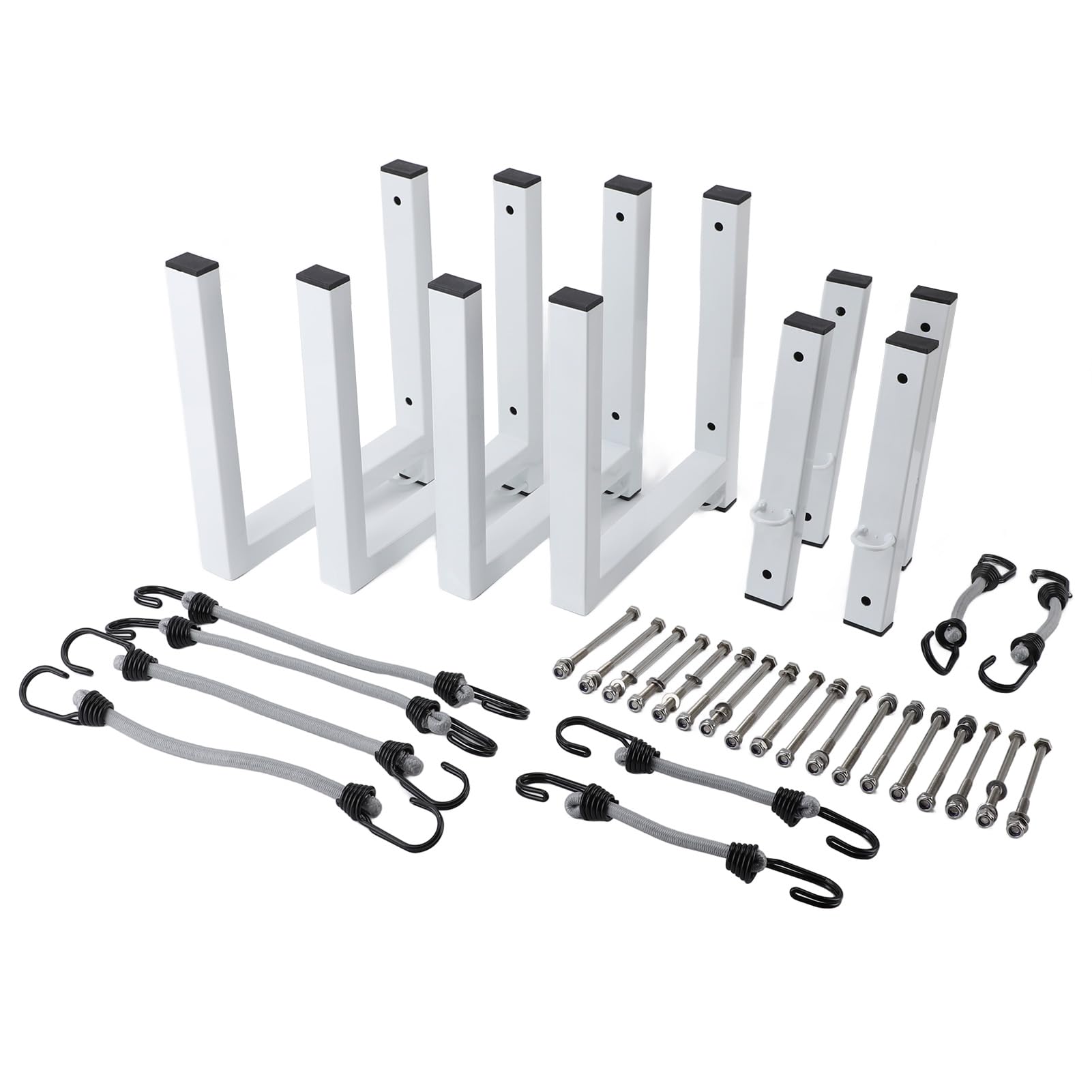 Ydrcesmi 4 Set RV Side Mount Ladder Rack 200 Pfund Kapazität Kapazität Hochleistungsanhänger Leiter Rack für offen geschlossene Anhänger Seitenwand Außenseitenmontage Installation von YDRCESMI