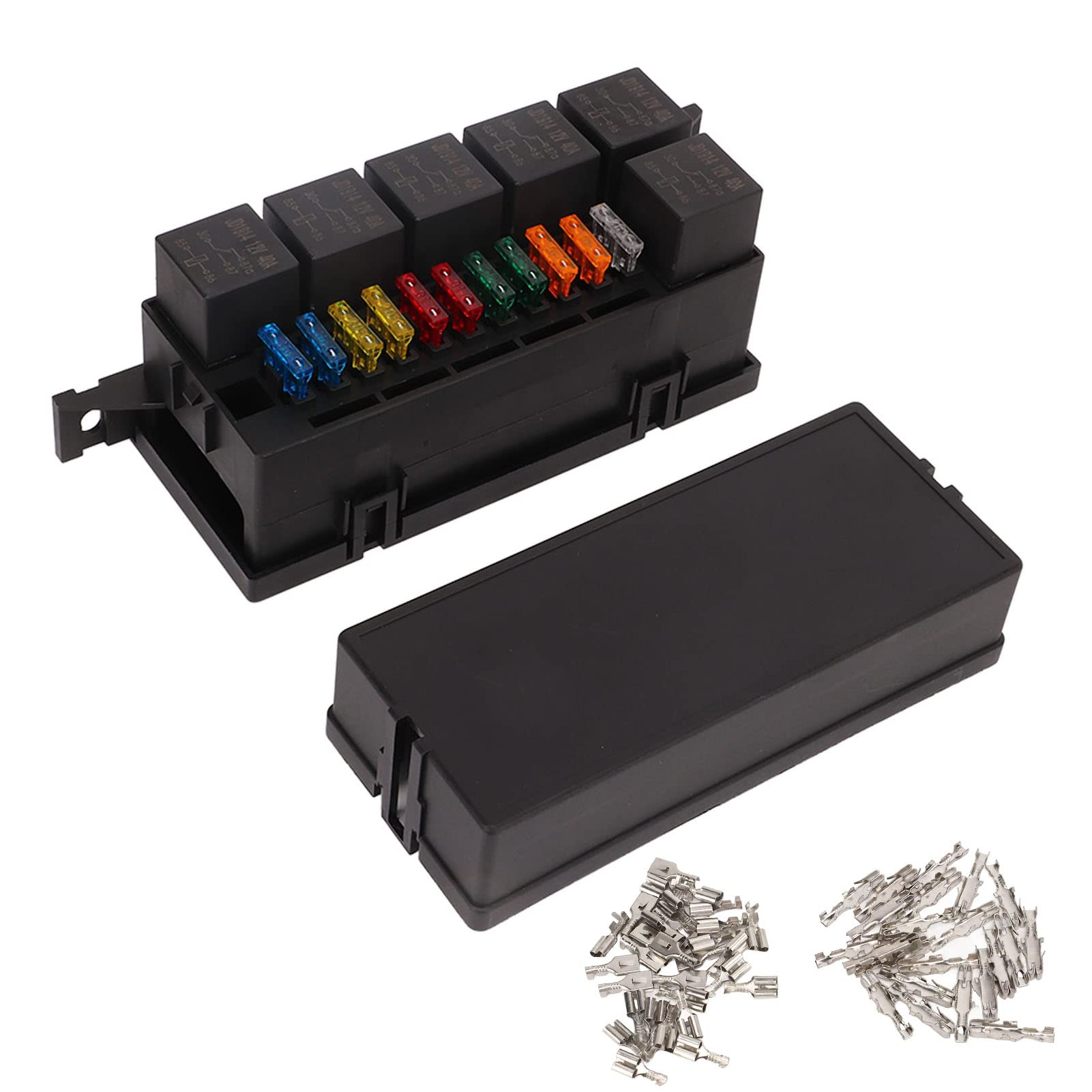 12V Sicherheitskabel-Relaisbox-Kit, Wasserdicht, 6 Relais, 11 ATC ATO-Sicherheitskabel für Auto, Yacht, Boot von YDuupxe