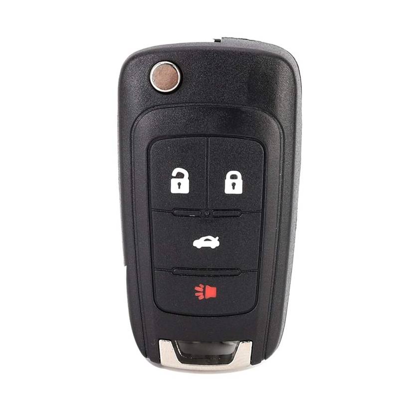 Autoschlüsselschale Auto 4 Taste Flip Remote Key FOB Hülle Hülle Abdeckung Schwarzer Ersatz von YDuupxe