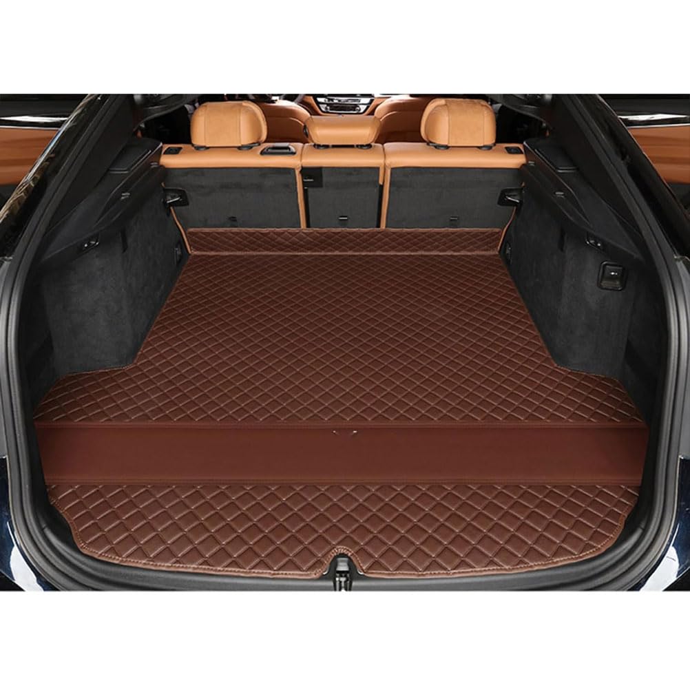 Auto Leder Kofferraummatte für Passat CC (Typ 35) 2008-2013, Allwetter Kofferraumwanne Schutzmatte Kofferraum Teppich Interieur Kratzfest ZubehöR,E/Coffee von YEAHSO