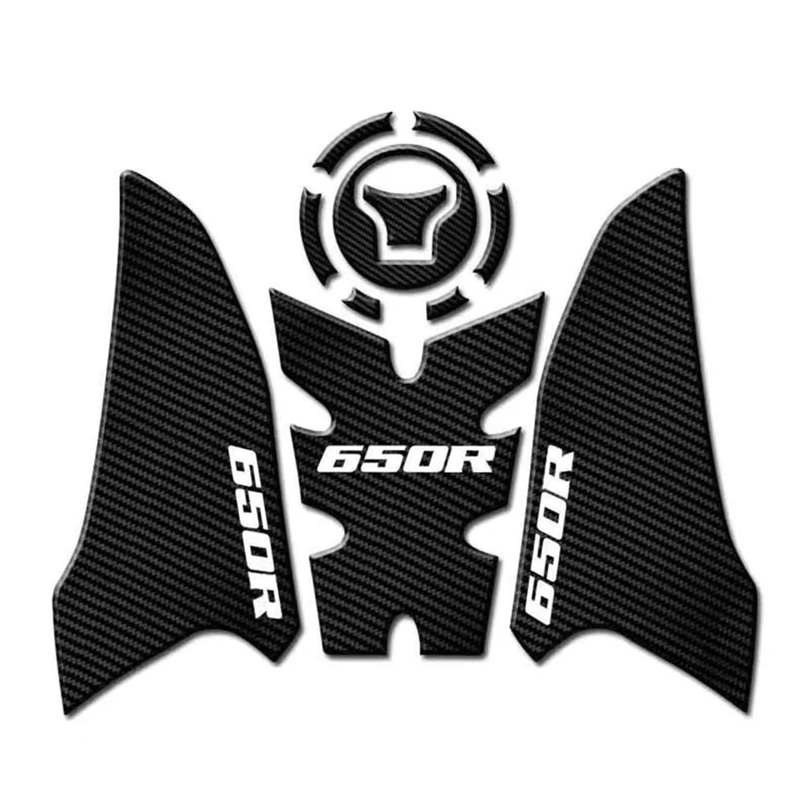 YEDWEW Aufkleber Pad für Motorrad Tank Für CB650R CBR650R 2019-2023 Motorrad Heizöl Tank Pad Seite Knie Grip Schutz Aufkleber Pad Tank Traction Pads(2) von YEDWEW