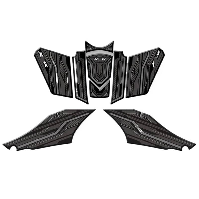 YEDWEW Tankschutz Motorrad FÜR XMAX300 2023 Motorrad Anti Slip Heizöl Tank Pad Seite Knie Grip Schutz Aufkleber Aufkleber Pads Motorräder Tank Schutz Aufkleber(8) von YEDWEW