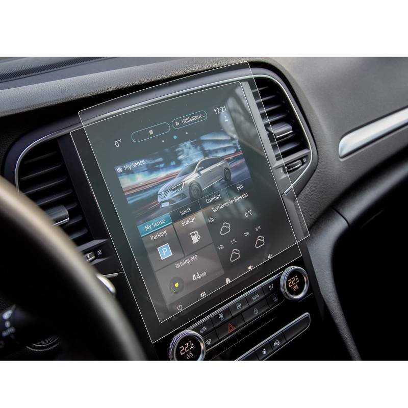 YEE PIN 2 Stücke kompatibel mit Renault Talisman Easy Link 2020+ 9,3-Zoll Nano-Film Navigation GPS Displayschutzfolie Navi Folie Schutz Kratzfest Auto Zubehör Transparent Bildschirmschutz von YEE PIN