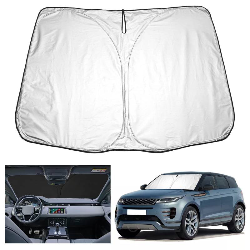 YEE PIN Evoque L551 Sonnenschirm Auto kompatibel mit Land Rover Range Rover Evoque 2012-2022 2023 2024，Faltbare Auto Sonnenschutz Evoque Frontscheibe Windschutzscheibe UV Staub Schutz von YEE PIN