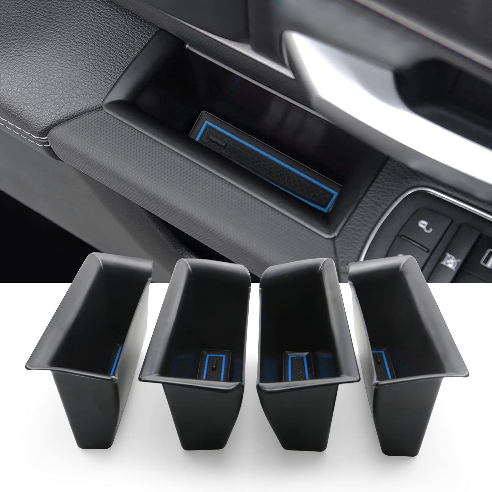 YEE PIN Für Dodge RAM 1500 mk5 2019 2020 2021 2022 Autotür Zubehör Aufbewahrungsbox Organizer Konsole Seitentasche Speichern Kleine Veränderung (blau) von YEE PIN