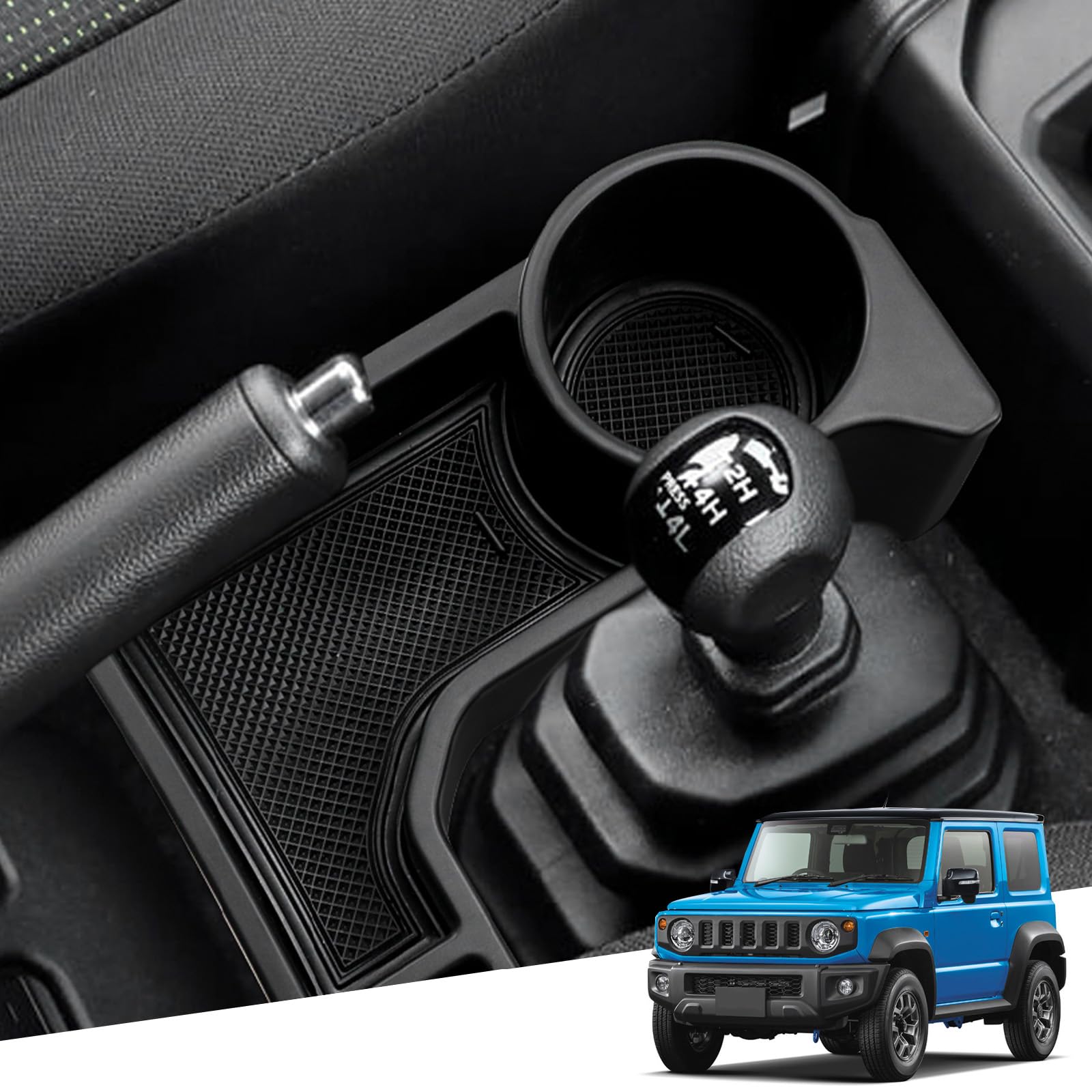 YEE PIN Kompatibel für Suzuki Jimny 2018-2025 (AT) Mittelkonsole Organizer Aufbewahrungsbox, 3D-Scan Original für JB64 JB74 Armlehnen-Organizer-Zubehör. von YEE PIN