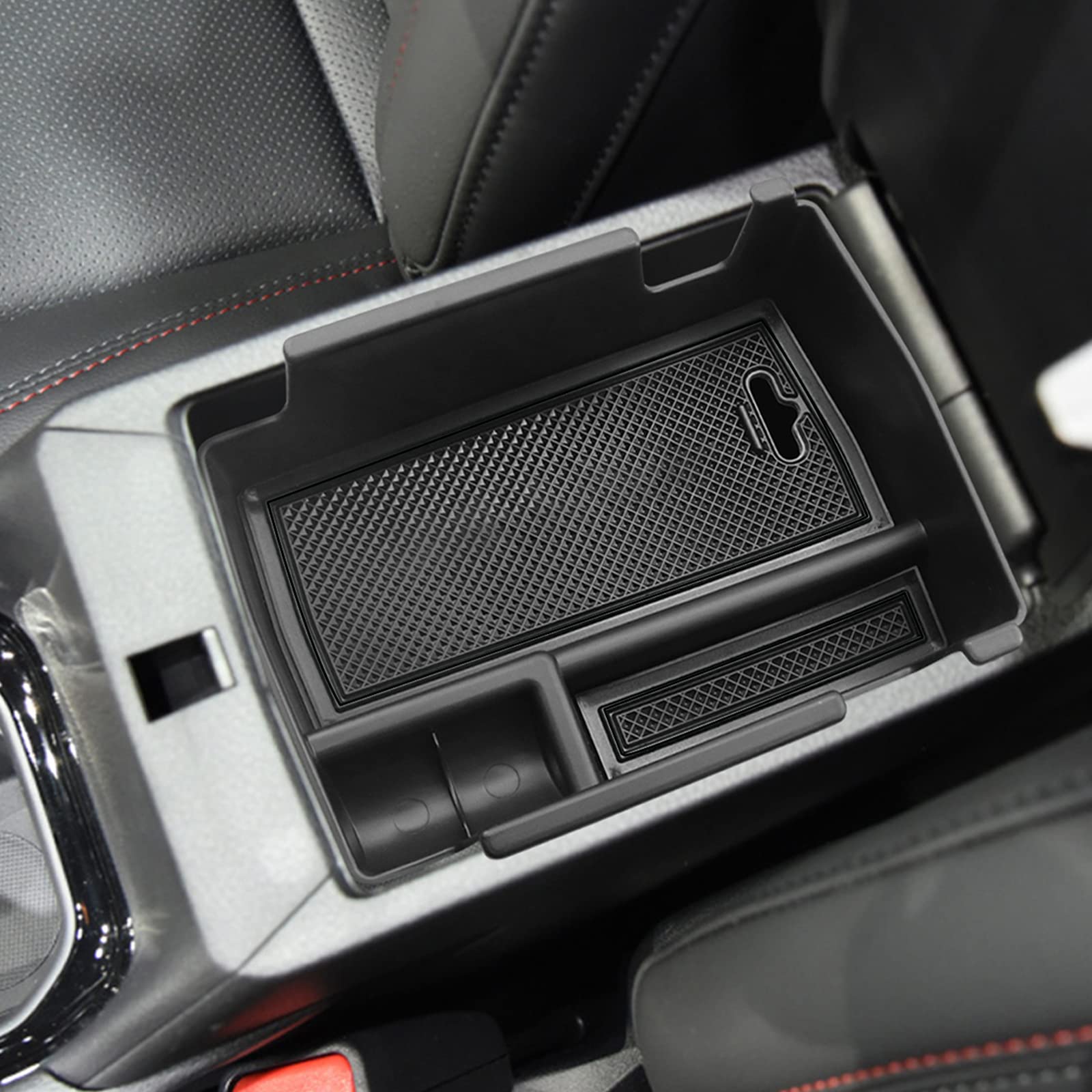 YEE PIN Kompatibel mit Alfa Romeo Tonale 2022 2023 2024 Aufbewahrungsbox Mittelkonsole Organizer Tray für Alfa Romeo Tonale Armlehne Organizer Zubehör Interieur Zentrale Steuerung (Schwarz) von YEE PIN