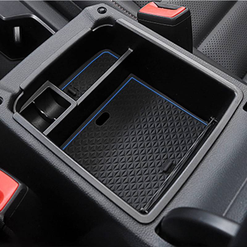 YEE PIN Kompatibel mit SEAT Tarraco 2019 2020 2021 2022 Aufbewahrungsbox Mittelkonsole Organizer Tray für Armlehne Organizer Zubehör Interieur Zentrale Steuerung (blau) von YEE PIN