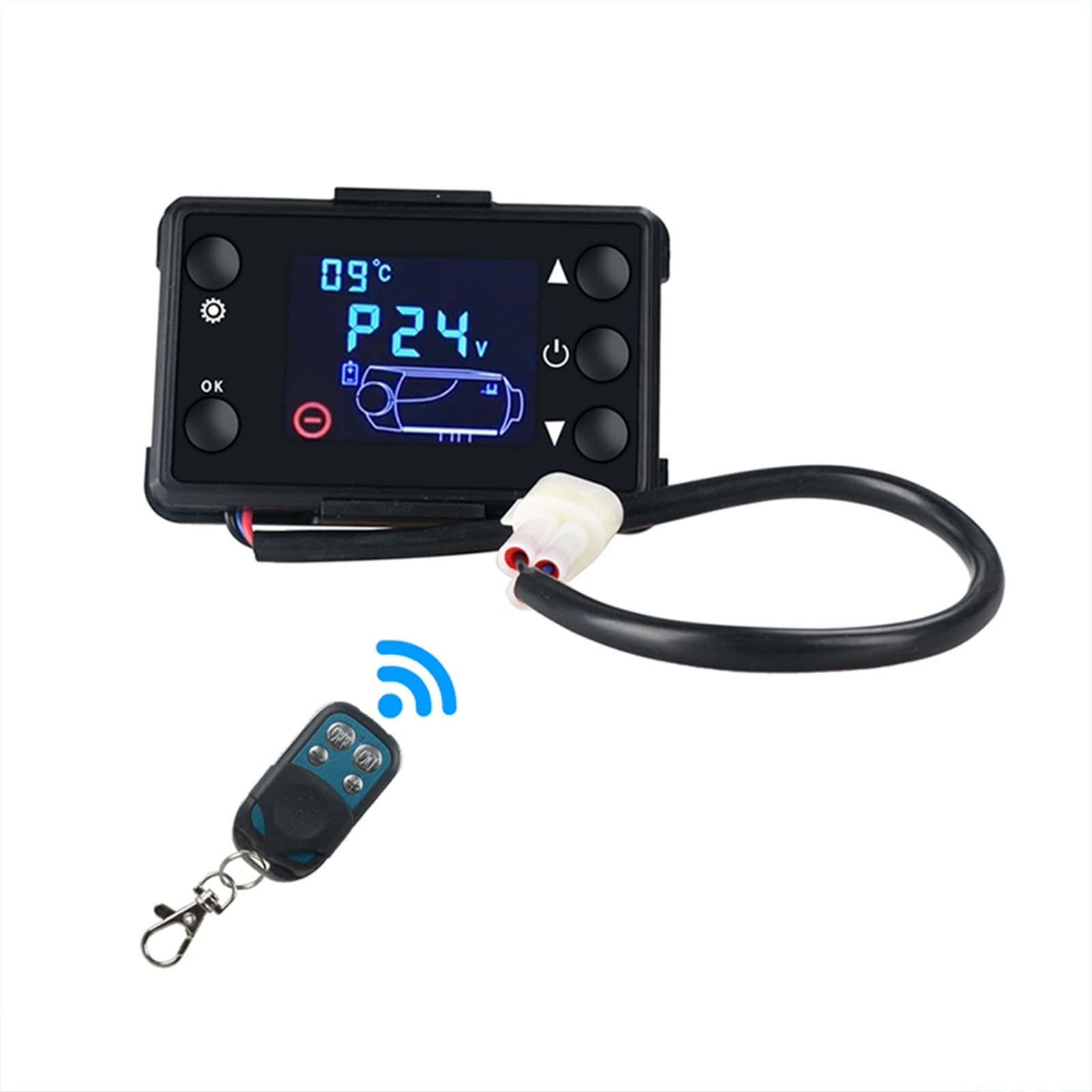 YELEMEABHB 12V 24V 3KW 5KW 8KW LCD Monitor Schalter + Fernbedienung for Auto LKW Van Boot Diesel Standheizung Lufterhitzer Heizungsteile und Zubehör von YELEMEABHB