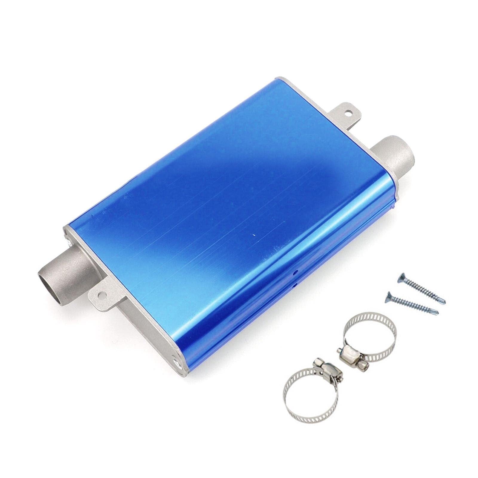 YELEMEABHB 24mm Schalldämpfer Schalldämpfer Verbesserte Klemmhalterung Auto Luft Standheizung Auspuffrohr Edelstahl Passend for Webasto Passend for Eberspacher Heizungsteile und Zubehör(Blue) von YELEMEABHB