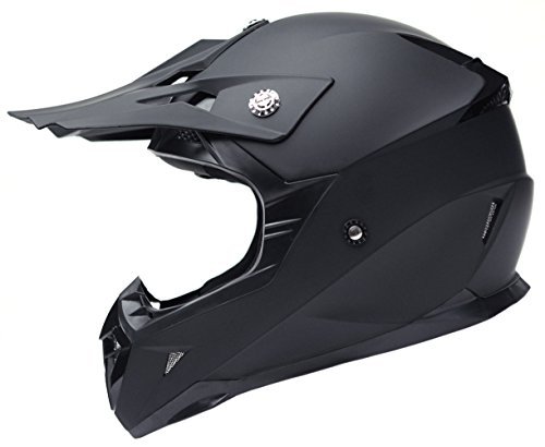 Motocross Motorradhelm Downhill Fullface Helm - Yema YM-915 Cross DH Enduro Quad Mountainbike BMX MTB Helm ECE für Damen Herren Erwachsene-Schwarz Matt-L von YEMA