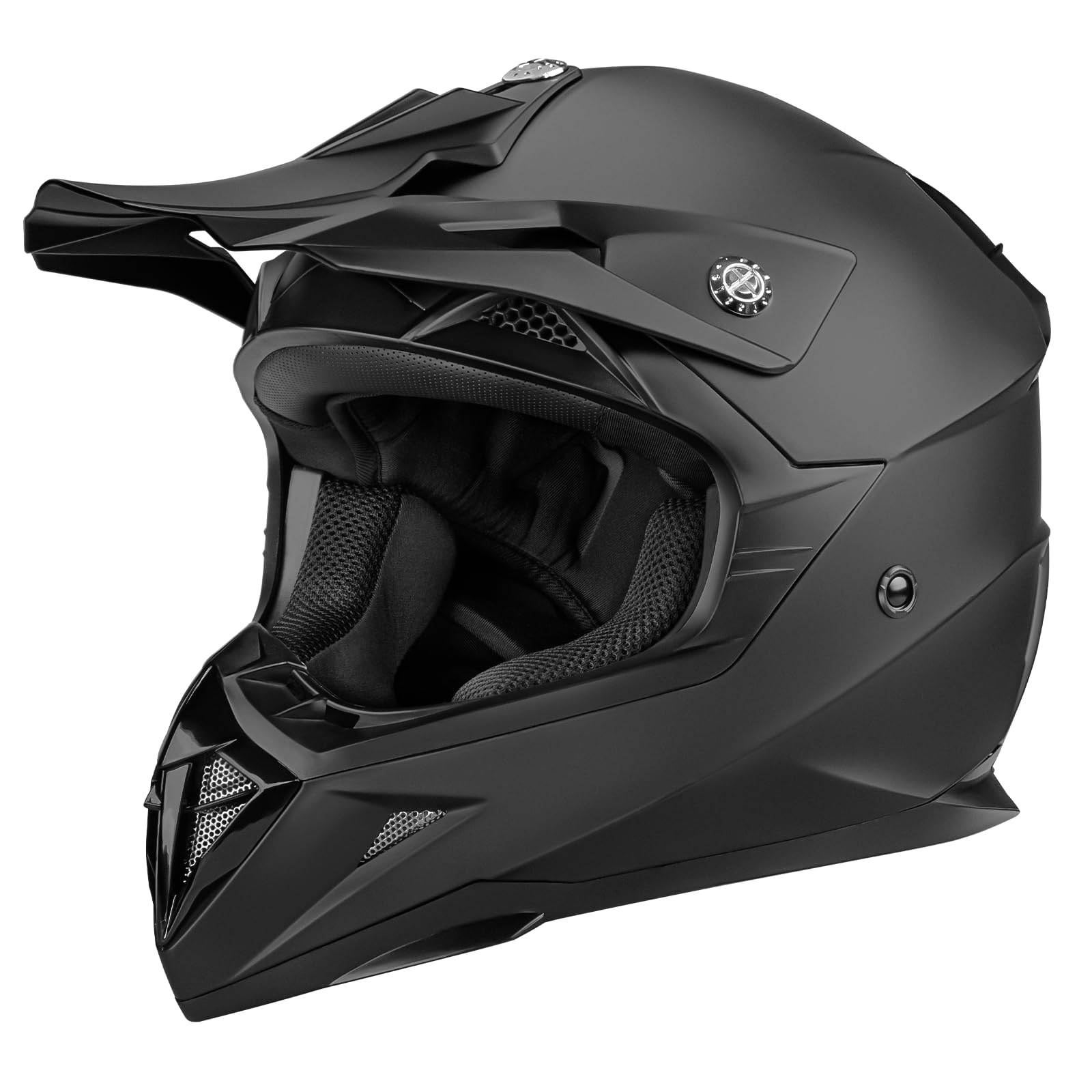 Motocross Motorradhelm Downhill Fullface Helm - Yema YM-915 Cross DH Enduro Quad Mountainbike BMX MTB Helm ECE für Damen Herren Erwachsene-Schwarz Matt-M von YEMA