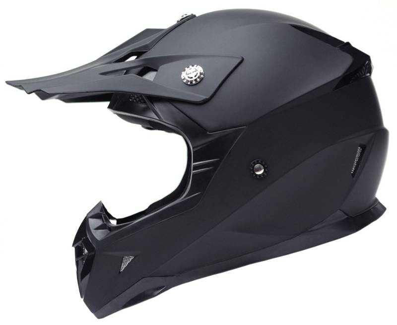 Motocross Motorradhelm Downhill Fullface Helm - Yema YM-915 Cross DH Enduro Quad Mountainbike BMX MTB Helm ECE für Damen Herren Erwachsene-Schwarz Matt-XL von YEMA