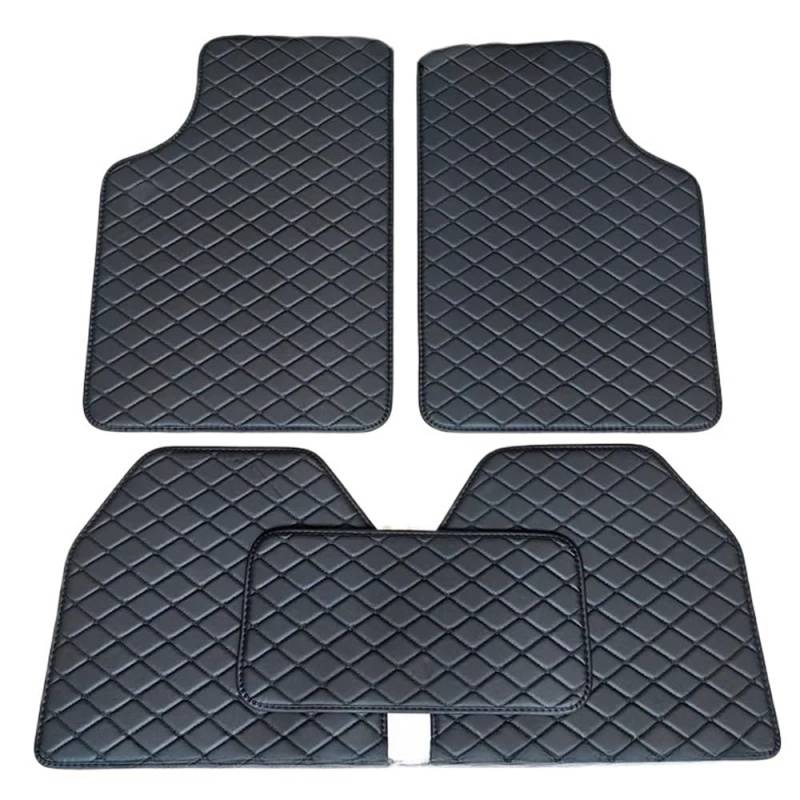 Auto matten Set 4 Stück Universal Fit Auto Bodenmatte PVC Leder Auto Fußpolster Schutz Teppich Vorne Und Hinten Matten Set Auto Zubehör Fußmatten Autoteppich von YENBGS