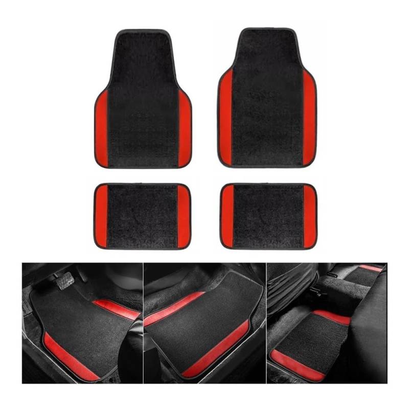 Auto matten Set 4 stücke Universal Auto Fußmatten Fuß Pad Für Rio NIRO K3 K5 Auto Zubehör Auto matten vollständig Set Auto Innen Teile Fußmatten Autoteppich von YENBGS