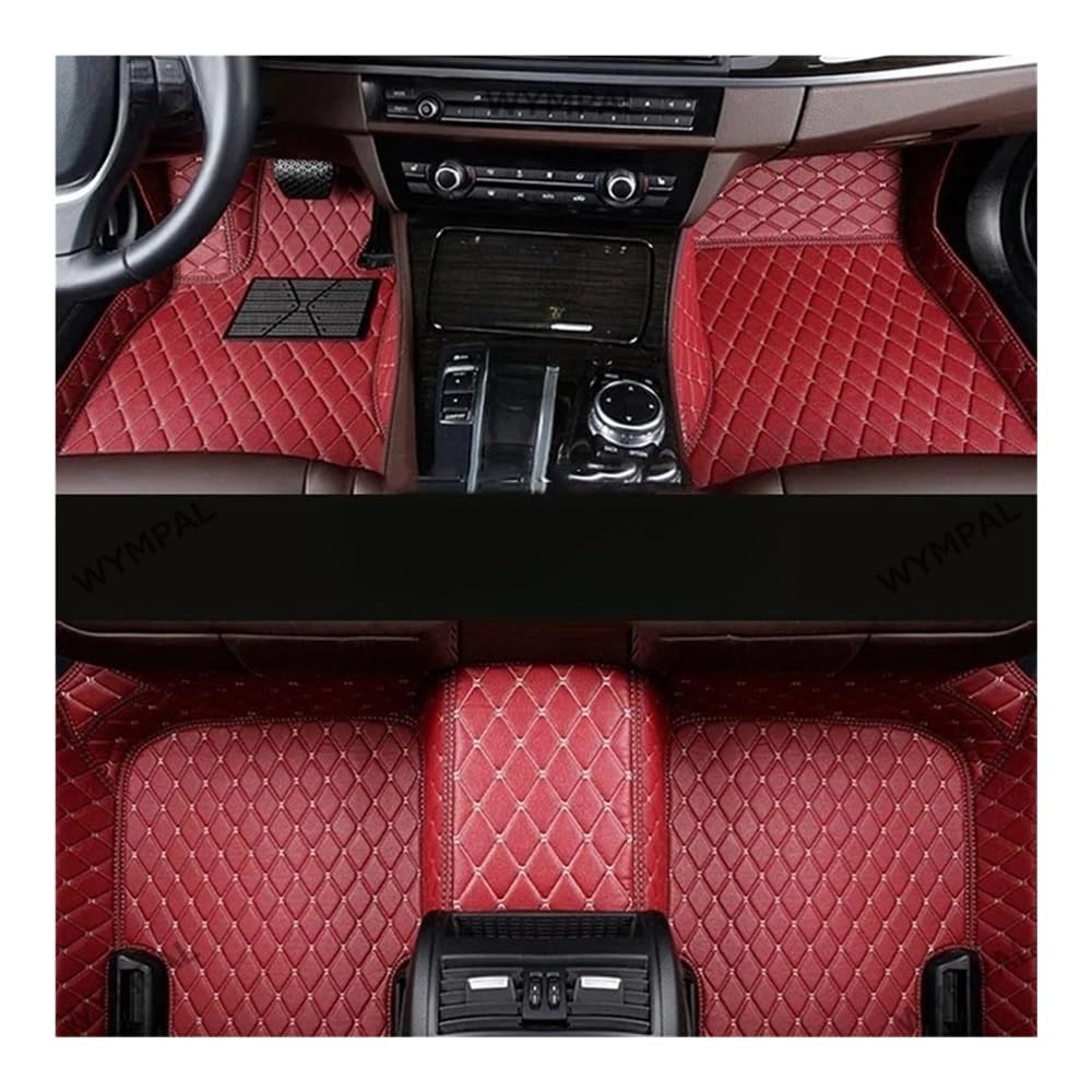 Auto matten Set Auto Fußmatten Für 206CC 206 CC T16 2000~2008 Leder Matte Teppiche Teppiche Schutz Pad Set innen Teile Auto Zubehör Fußmatten Autoteppich von YENBGS