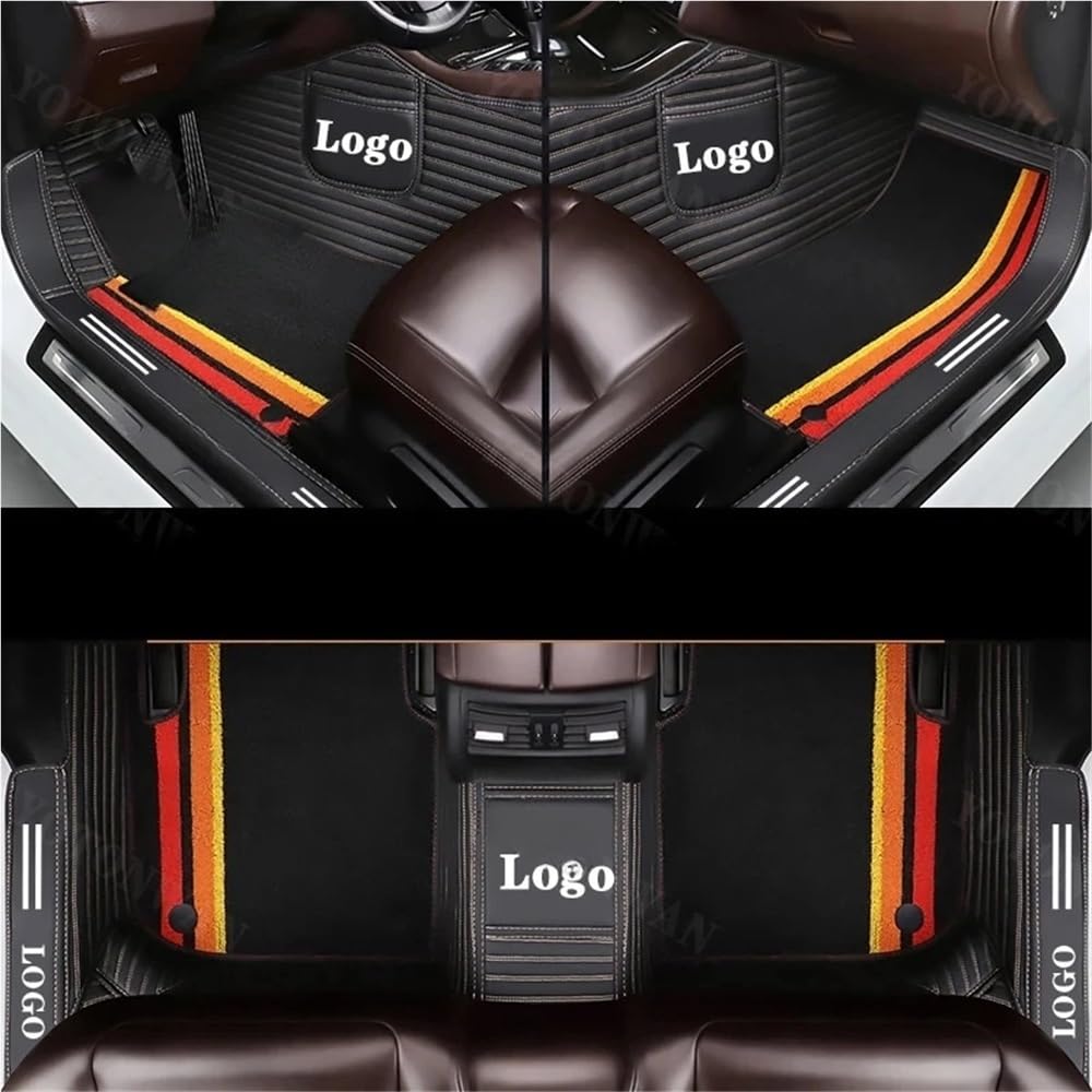 Auto matten Set Custom Leder Logo 7D Custom Auto Fußmatten Für Benz Modelle E Klasse GLK GLC S600 400 SL W212 W211 W205 Car-Styling Fußmatten Autoteppich von YENBGS