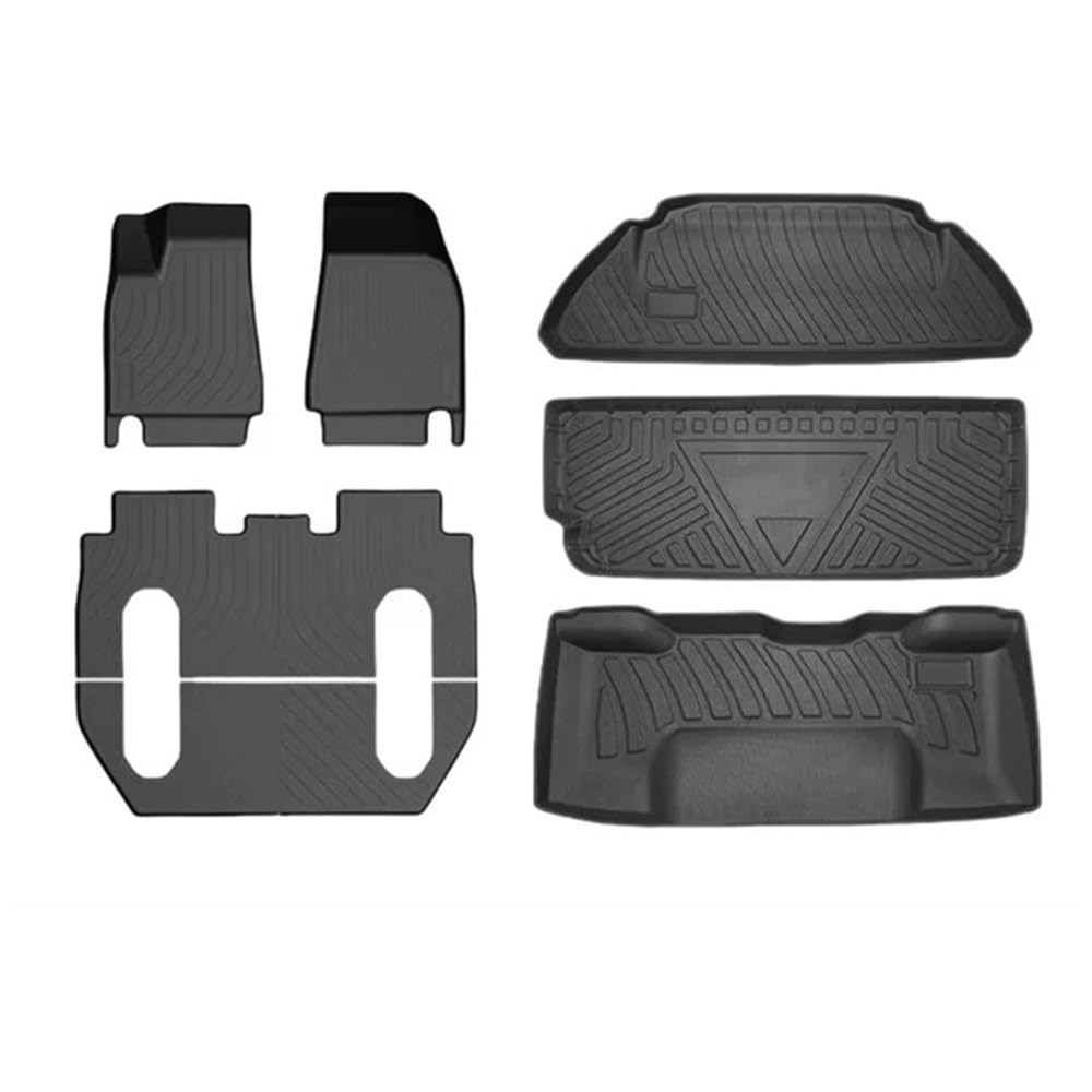 Auto matten Set Für Model X 2017-2020 5 6 Und 7 Sitze All Weather Floor Mats，Full Set Protection Floor Mats Accessories Left Hand Drive Fußmatten Autoteppich von YENBGS