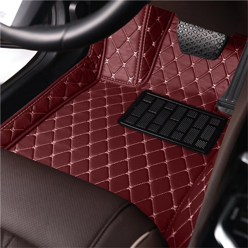 Auto matten Set Leder Auto Fußmatten Für Santa Fe DM NC 2013~2018 7 Sitzer Pads Auto Matte Teppich Tapetes para Auto Zubehör Fußmatten Autoteppich von YENBGS