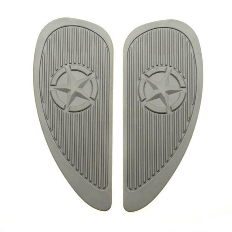 Gasoline Tank Pad Traktion 2PCS Motorrad Teil Klassische Vintage Motorrad Tank Knie Pad Motorrad Gas Kraftstoff Tank Gummi Aufkleber Pad Schutz Mantel von YENBGS