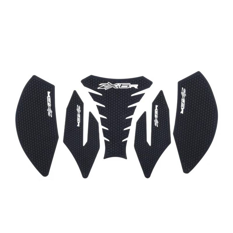 Gasoline Tank Pad Traktion Motorrad Aufkleber Anti Slip Kraftstoff Tank Pad Seite Gas Knie Grip Traktion Pads Für Ninja ZX6R ZX 6R ZX-6R 2019-2023 von YENBGS