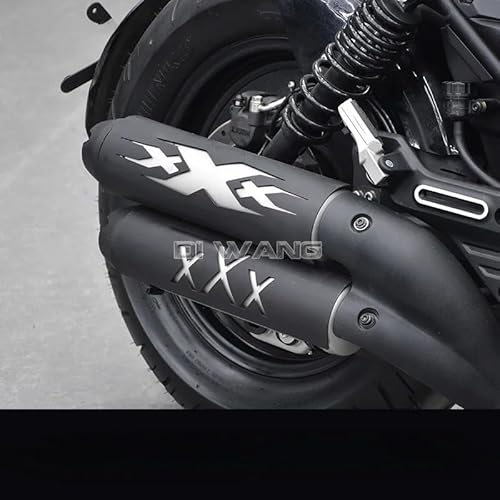 Motorrad Hitzeschild Motorcycle Modified Exhaust Pipe Anti-scalding Cover Black Heat Insulation Cover Accessories for Loncin VOGE CU525 525-CU CU 525 von YENBGS