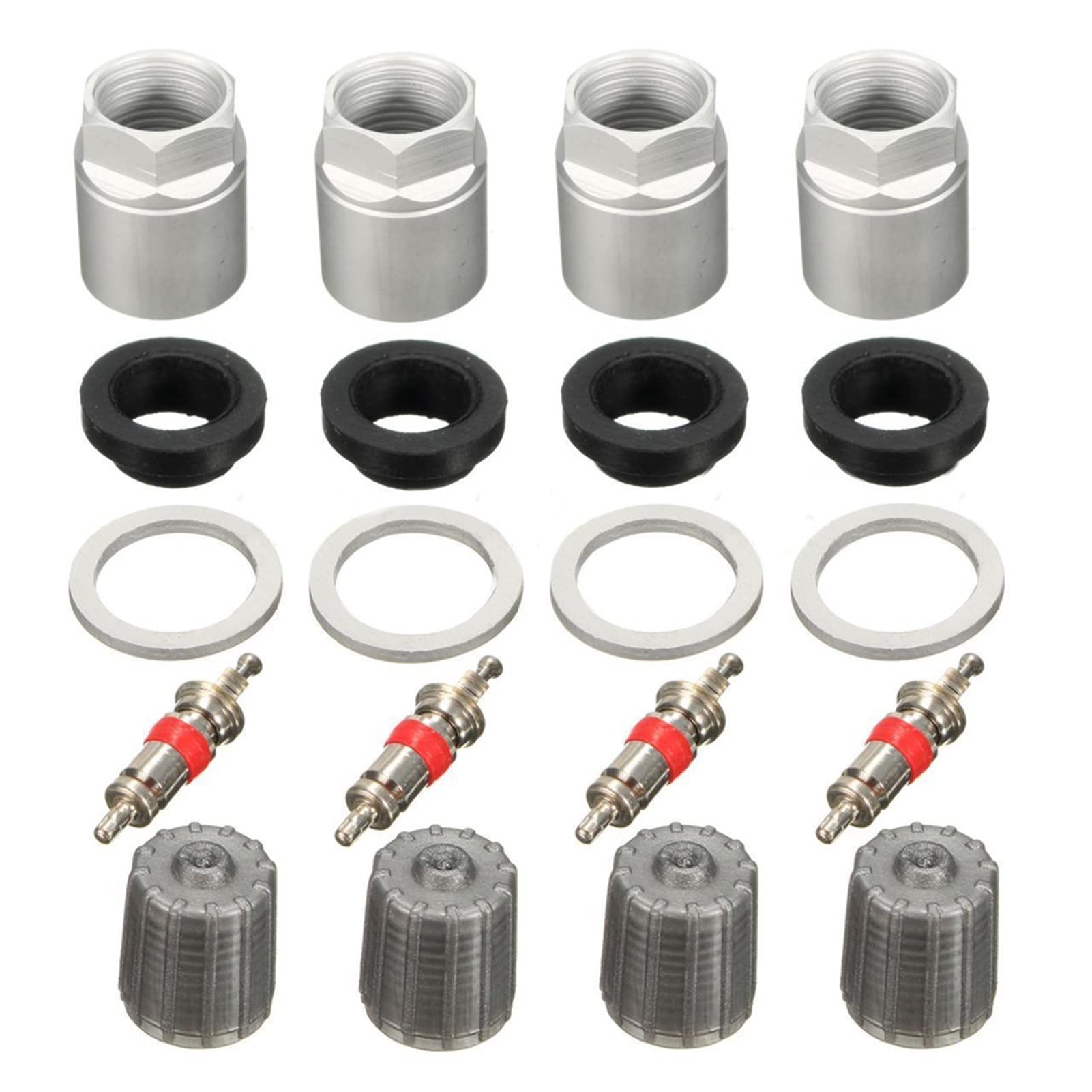 YESEFVXVT 4 stücke Auto Auto. Tpms. Reifendrucksensor repariert Waschmutter Ventilkappen Service Kit Ersatz for Toyota nützlich Drucksensor von YESEFVXVT