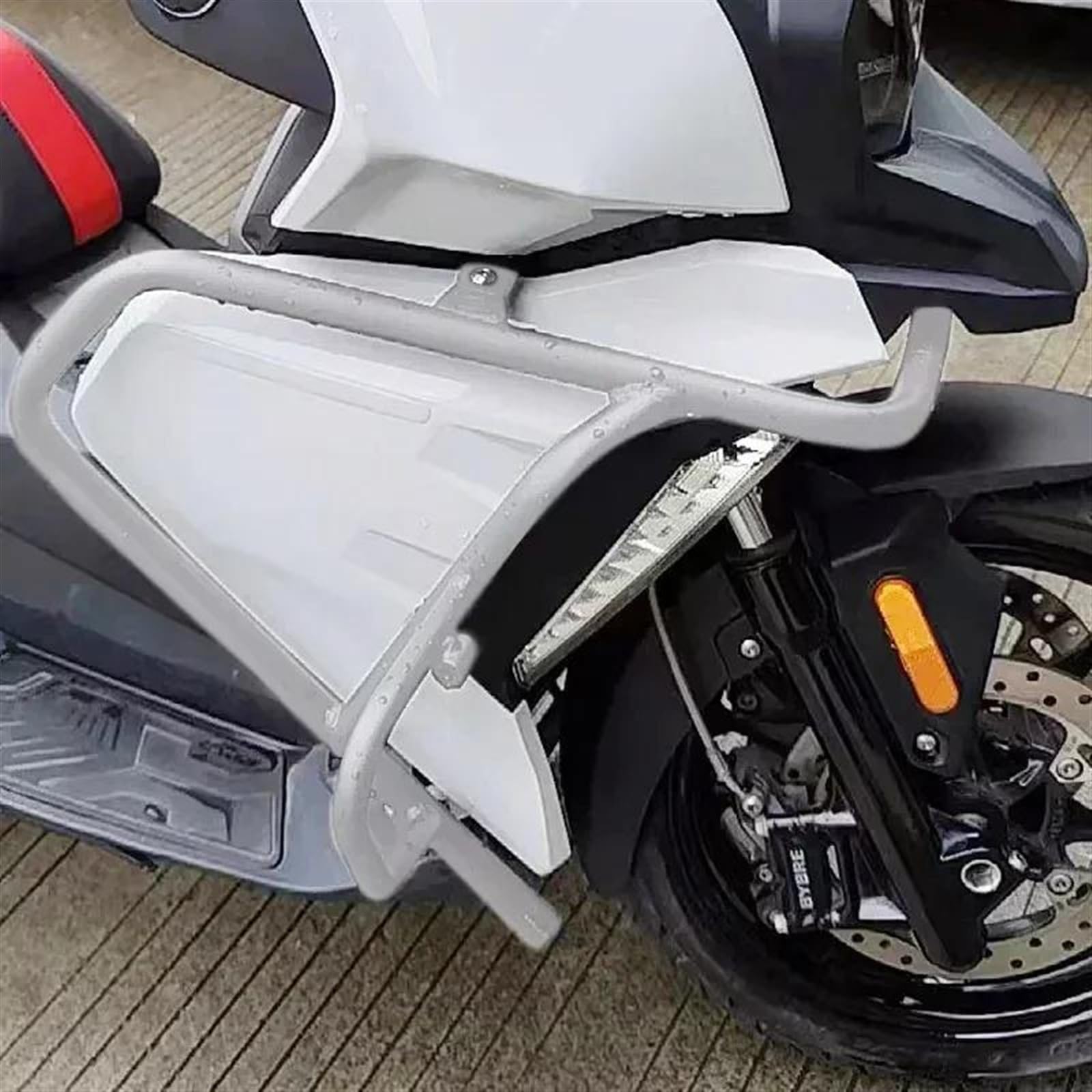 C400X Motorrad Autobahn Motor Schutz Stoßstange Crash Bars Stunt Käfig Rahmen Schutz Für C 400 X 2019-2023(Silber) von YESKIT