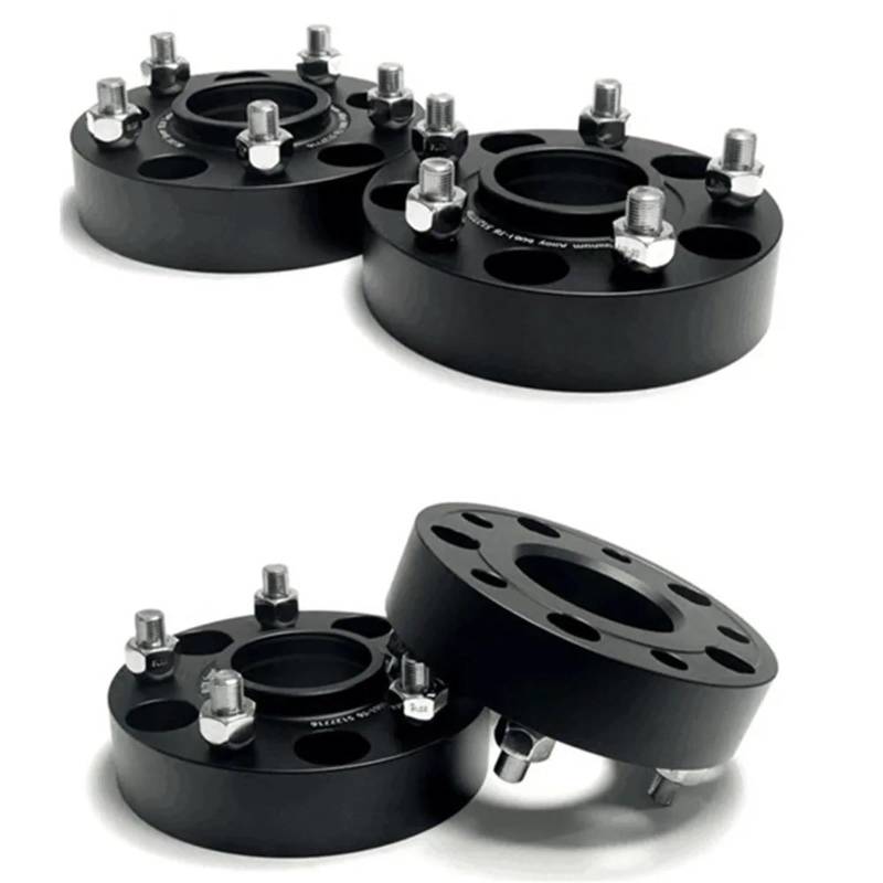 Distanzstücke für Radadapter 1 Set Schwarz Silber 4PCS Spacer Rad 30mm Für Jeep Für Wrangler JK 2007-2017 Rad Verbreiterung Teiler Adapter(Schwarz) von YESKIT