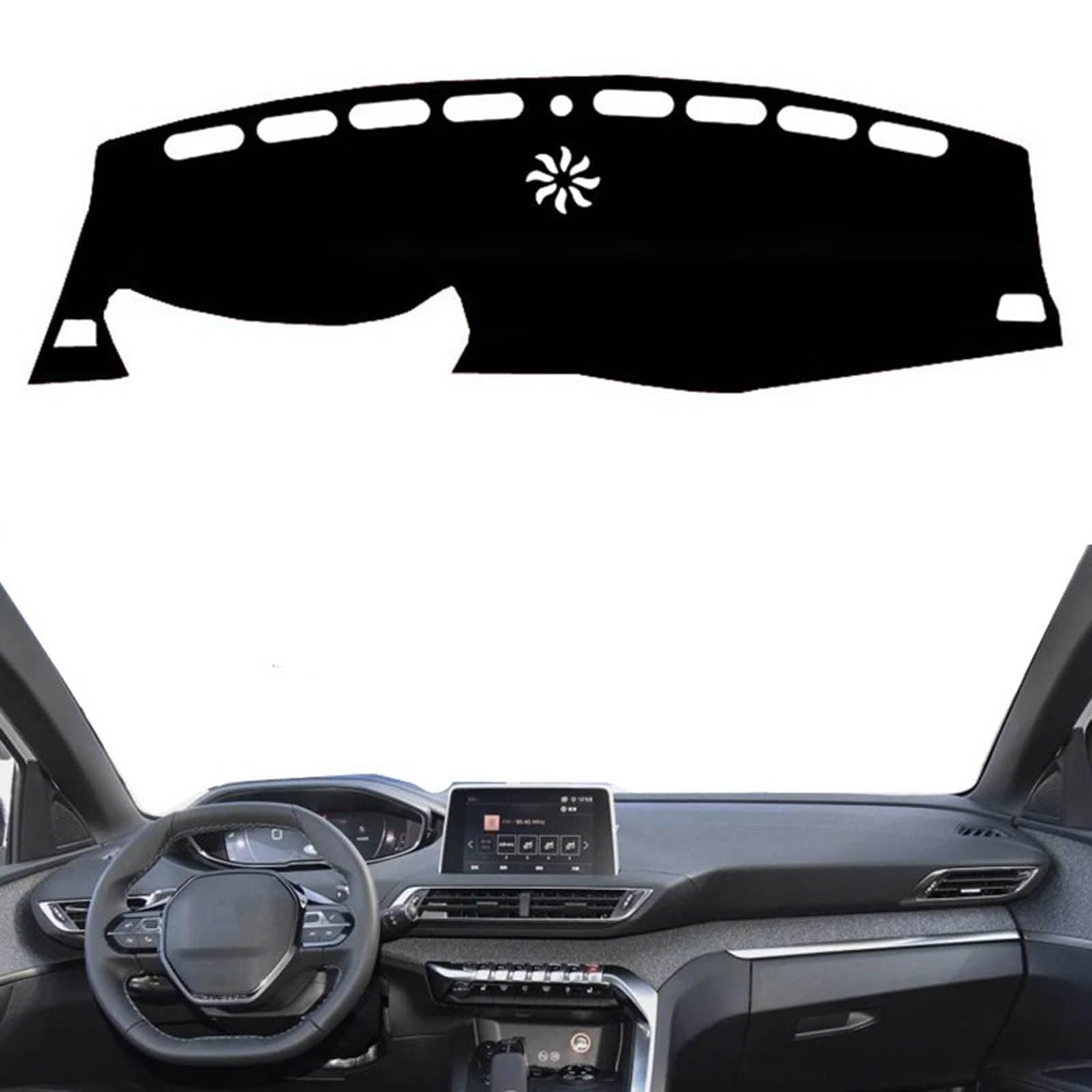 YEXPBDJ Auto-Armaturenbrett, Sonnenschutz, Teppich, Armaturenbrett-Abdeckung, Matte, Pad-Zubehör, für Peugeot 3008 4008 5008 GT 2016–2023 von YEXPBDJ