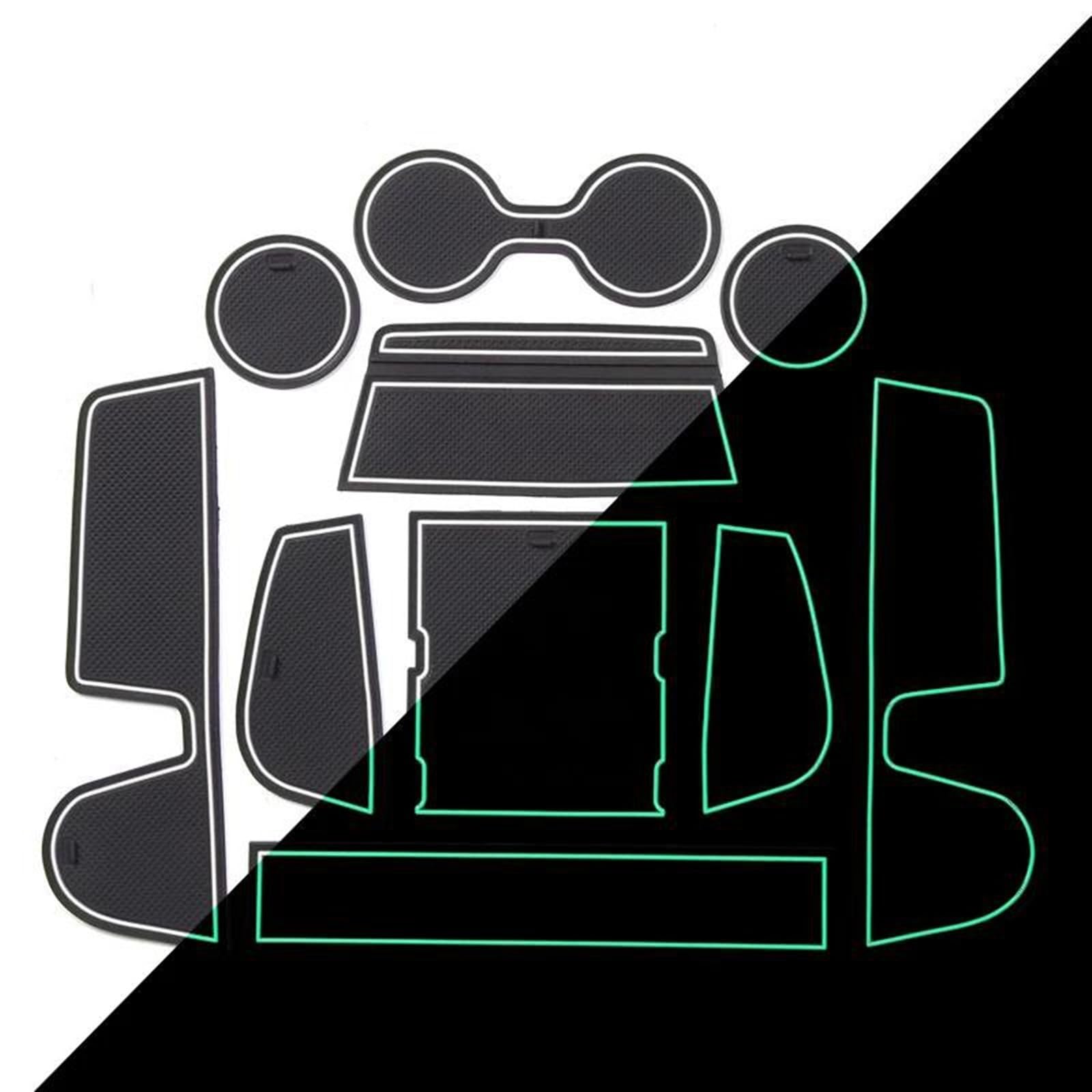 Automatte, rutschfeste Türschlitz-Bechermatte, Zubehör, Türschlitzmatten, rutschfeste Unterlage, Untersetzer Für Mazda Für CX-30 2019–2024(Weiss) von YFBH
