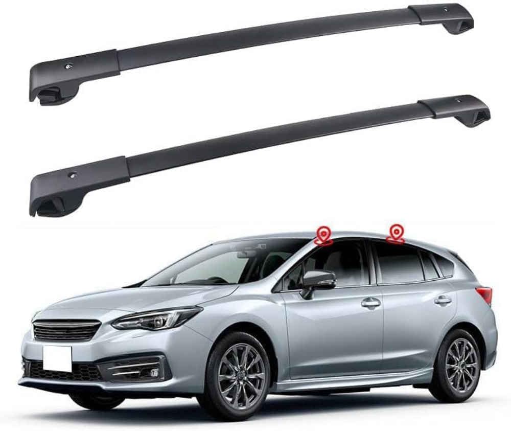 2 Stück Aluminium Dachträger Relingträger für Subaru Impreza 2012-2019, Aluminium Dachgepäckträger Gepackträger Querträger, Auto Zubehör. von YFFYSM