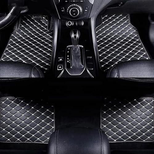 Auto Fußmatten für Acura TL 2009-2012,Hochwertige Ledermatten für Schutz bei jedem Wetter, luxuriösen Stil und Wasserdichtigkeit.,C/Black Rice von YFFYSM