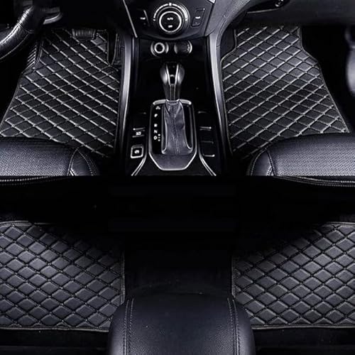 Auto Fußmatten für Audi Q7(7Seats) 2006-2015,Hochwertige Ledermatten für Schutz bei jedem Wetter, luxuriösen Stil und Wasserdichtigkeit.,A/Black von YFFYSM