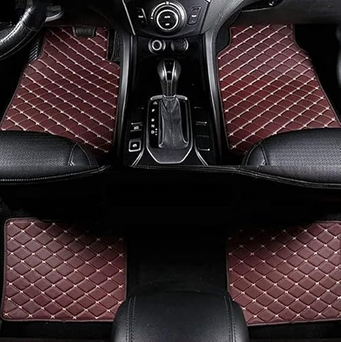 Auto Fußmatten für Cadillac SRX(5SEATs) 2010-2016,Hochwertige Ledermatten für Schutz bei jedem Wetter, luxuriösen Stil und Wasserdichtigkeit.,D/Coffee von YFFYSM