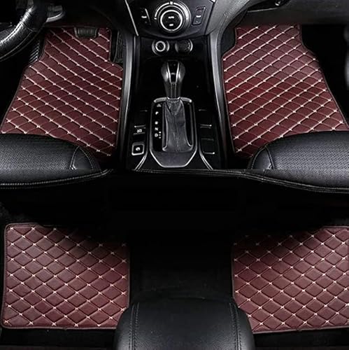 Auto Fußmatten für Mercedes AMG GT 2-Door C190 Coupé 2015 2016 2017 2018 2019 2020 2021,Hochwertige Ledermatten für Schutz bei jedem Wetter, luxuriösen Stil und Wasserdichtigkeit.,D/coffee von YFFYSM